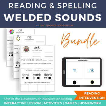 Preview of Welded Sounds Bundle for all, ang, ank, ing, ink - Science of Reading Activities
