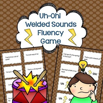Welded Sounds Reading Fluency Game Uh Oh by All Roads Lead to Reading