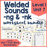 Welded Sounds -ng and -nk Worksheet Bundle, Level 1, Unit 