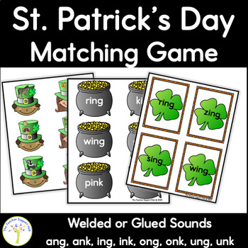 Preview of Welded or Glued Sounds ng and nk Matching Games for St. Patrick's Day