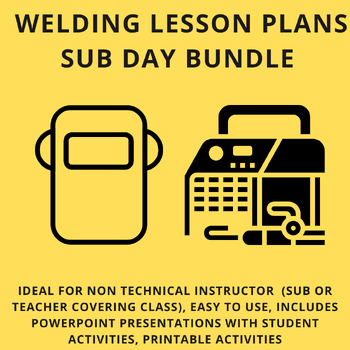 Preview of Welding Lesson Plans : Welding Lessons 7 Count Sub Day Bundled Activities