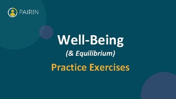 Preview of Well-Being Activities with Rubric