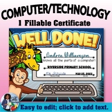 Computer Certificate - Computer Parts