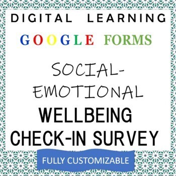 Preview of Wellbeing Check-In for Distance Learning