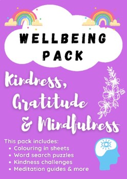 Preview of Wellbeing Pack - Mindfulness, Gratitude & Kindness Activities