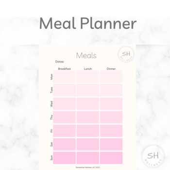 Preview of Wellness Meal Planner