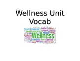 Wellness Unit Word Wall