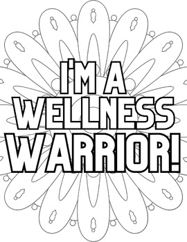 Preview of Wellness Warrior Coloring Page
