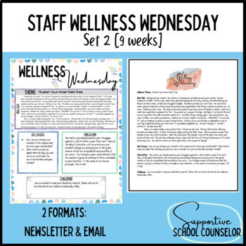 Preview of Wellness Wednesday Staff Support Set 2 