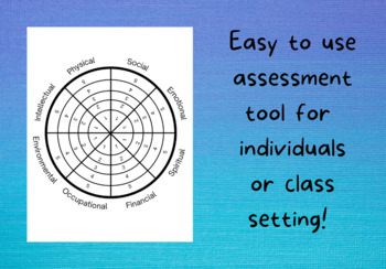 Preview of Wellness Wheel Activity- Individual or Class Setting Grades 6-12