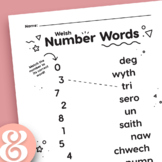 Welsh Number Words Matching • Printable Worksheet grades P