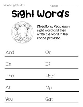 Wemberly Worried Activity Worksheets by The Neutral Nook | TpT