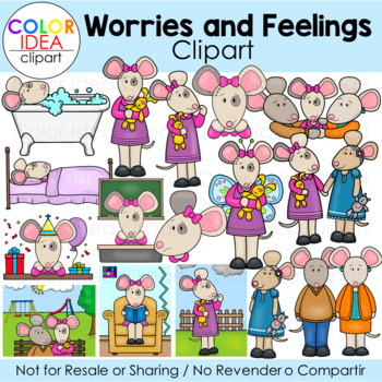 Preview of Worries and Feelings Clip Art