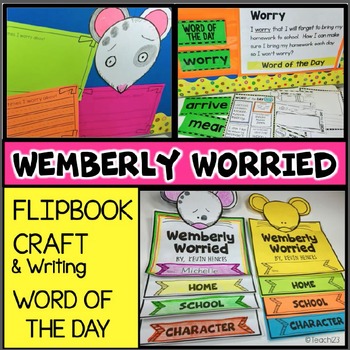 Preview of Wemberly Worried FLIPBOOK, CRAFT, WORD OF DAY