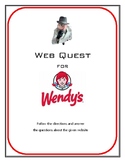 Wendy's Restaurant Internet Hunt Web Quest