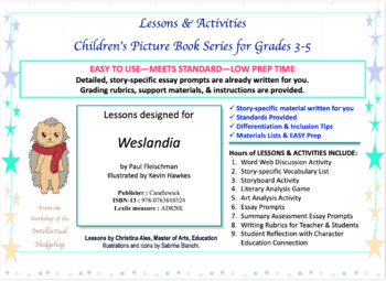 Preview of Weslandia-ELA Full Packet: reading, writing, and art analysis