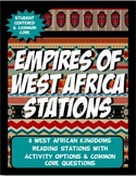 West Africa Empires Stations or Centers Ghana, Mali, Songh
