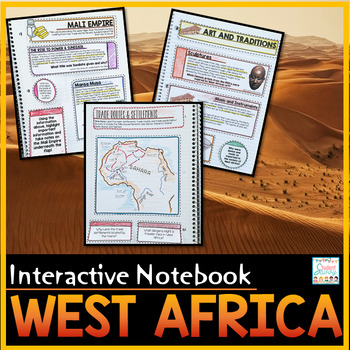 Preview of West Africa Interactive Notebook Empires and Kingdoms Mansa Musa Mali Ghana