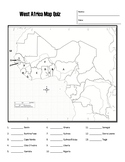 Africa Map Quiz Worksheets Teaching Resources Tpt
