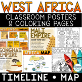 West Africa Posters - Timelines Maps Coloring Pages -  Bul