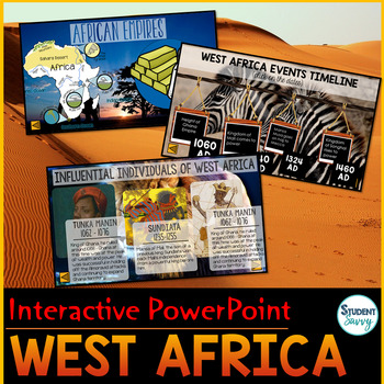 Preview of West Africa PowerPoint Google Slides Google Classroom Activities Interactive 