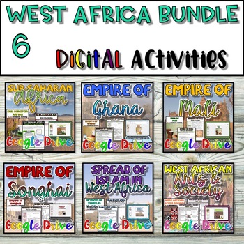 Preview of West Africa Unit Bundle | Reading Comp, Presentations & Notes - Digital