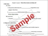 West African Culture Student Outline