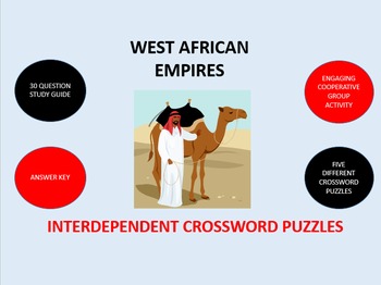 Preview of West African Empires:  Interdependent Crossword Puzzles Activity
