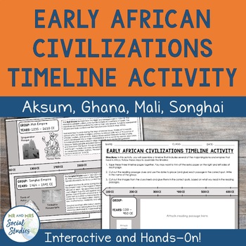 Preview of West African Kingdoms Printable Timeline Activity | Early African Civilizations