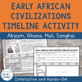 West African Kingdoms Printable Timeline Activity | Early 