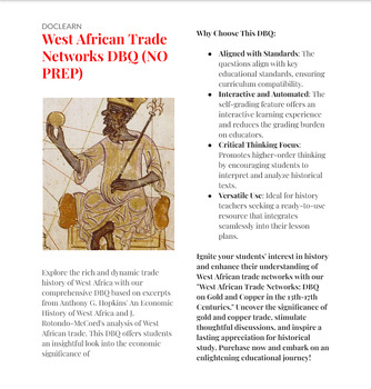 Preview of West African Trade Networks: DBQ on Gold and Copper in the 13th-17th Centuries