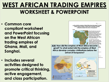 Preview of West African Trading Empires worksheet and PowerPoint