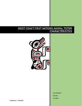 Preview of West Coast First Nations Totem Animals