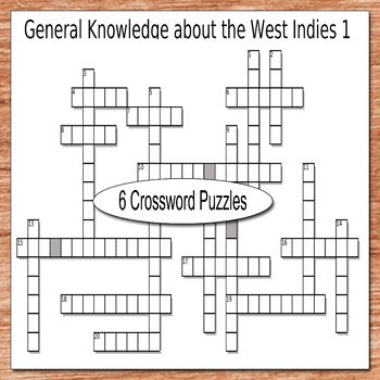 West Indies/Caribbean Crossword Puzzles by Global Guy Ink TPT
