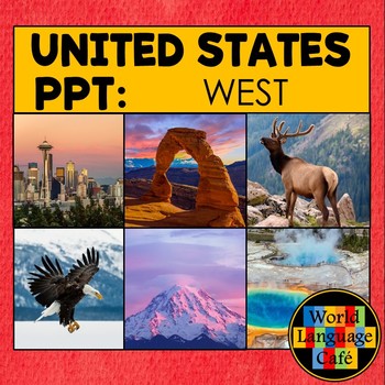 Preview of WEST REGION POWERPOINT ⭐ Western States ⭐ 50 United States Photos Google Slides