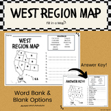West Region - United States (U.S.) - Fill in a Map
