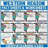 Western Region of the United States Fact Sheets + Workshee