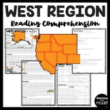 West Region of the United States Reading Comprehension Wor
