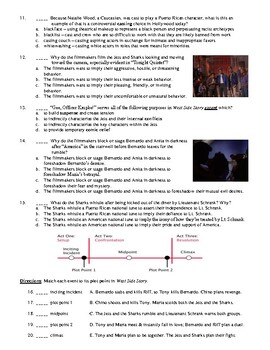 West Side Story Film 1961 15 Question Multiple Choice Quiz Tpt