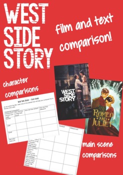 Preview of West Side Story/ Romeo and Juliet Comparison Guide