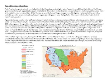 Preview of West,Texas Settlement, Mexican-American War, Trails, and Oregon Module Activity
