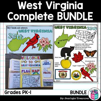 Preview of West Virginia Complete State Study for Early Readers - West Virginia Bundle