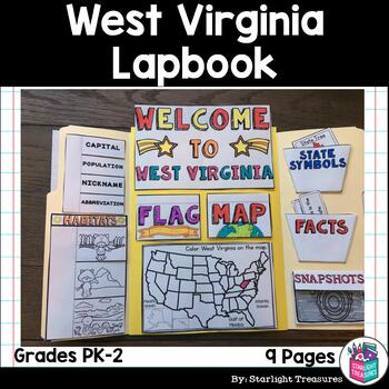 Preview of West Virginia Lapbook for Early Learners - A State Study