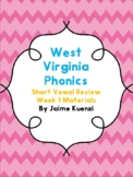 West Virginia Phonics Short Vowel Review Week 1