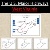 West Virginia, US State Major Highways Map Geography