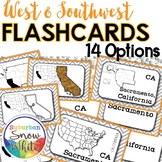The 5 Regions of the United States FLASHCARDS: SOUTHWEST and WEST