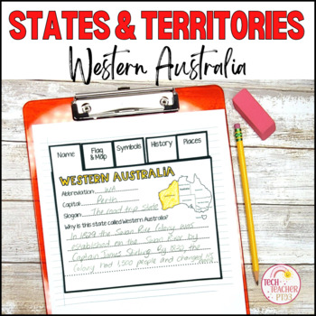 Preview of Western Australia Interactive Notebook and Slides