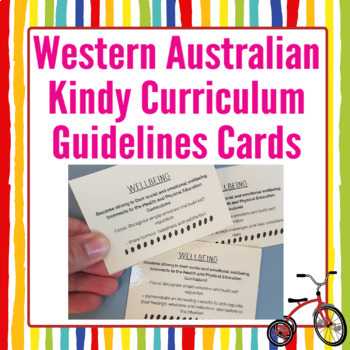 Preview of Western Australian Kindy Curriculum Guidelines Card Set WAKCG for Early Learning