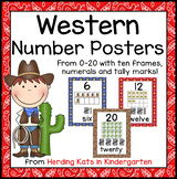 Western Classroom Decor Number Posters from 0 - 20