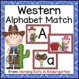 Western Cowboy Alphabet Match